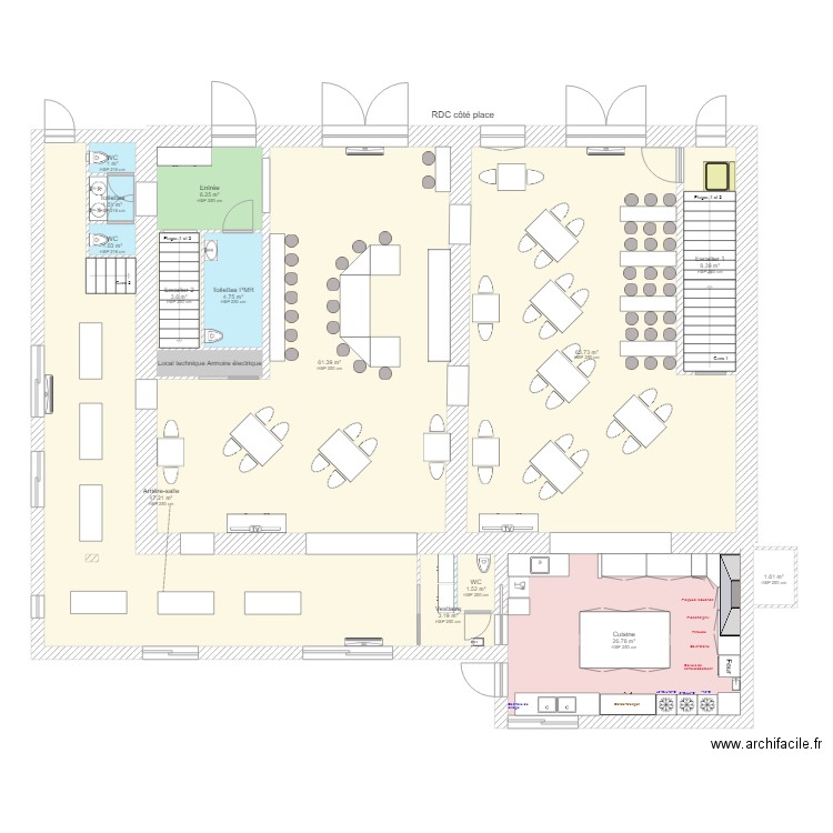 rdc modif. Plan de 0 pièce et 0 m2