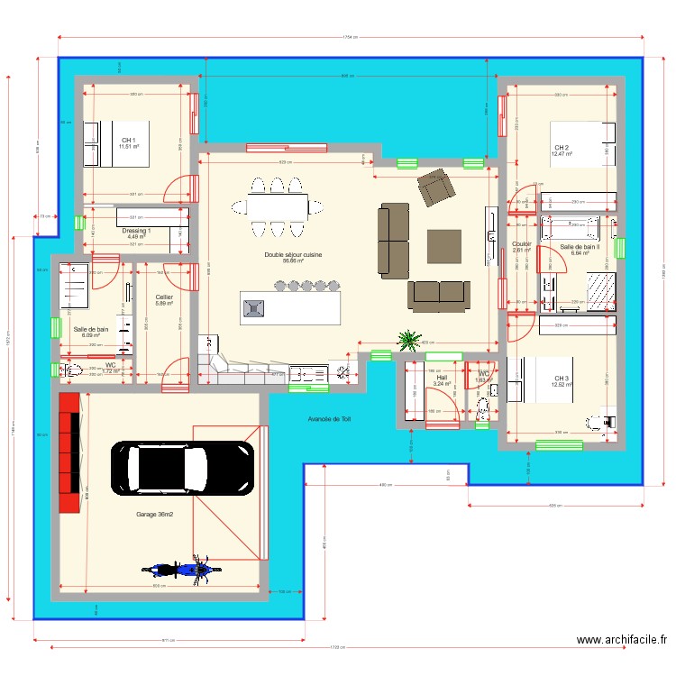 Plan Lycka 125 m2. Plan de 0 pièce et 0 m2