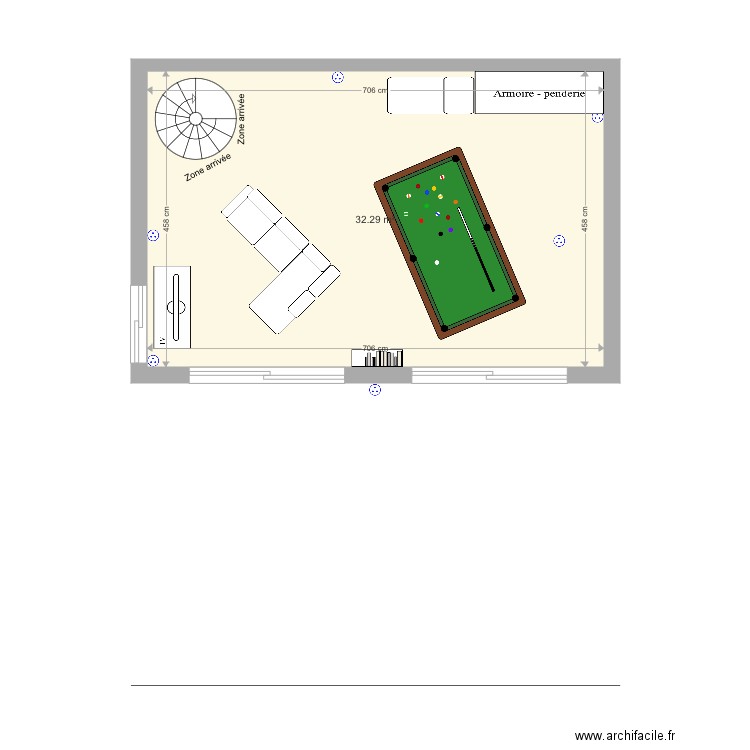 Amenagement Studio 03. Plan de 0 pièce et 0 m2