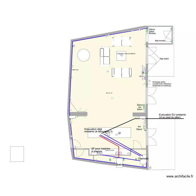 Plomberie. Plan de Plomberie. Plan de