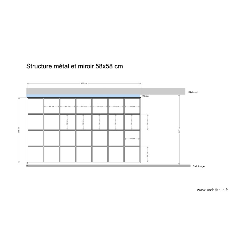 Structure miroir metal villa CIL. Plan de 0 pièce et 0 m2