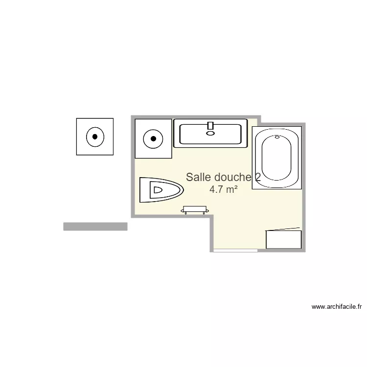 Salle douche 2. Plan de Salle douche 2. Plan de