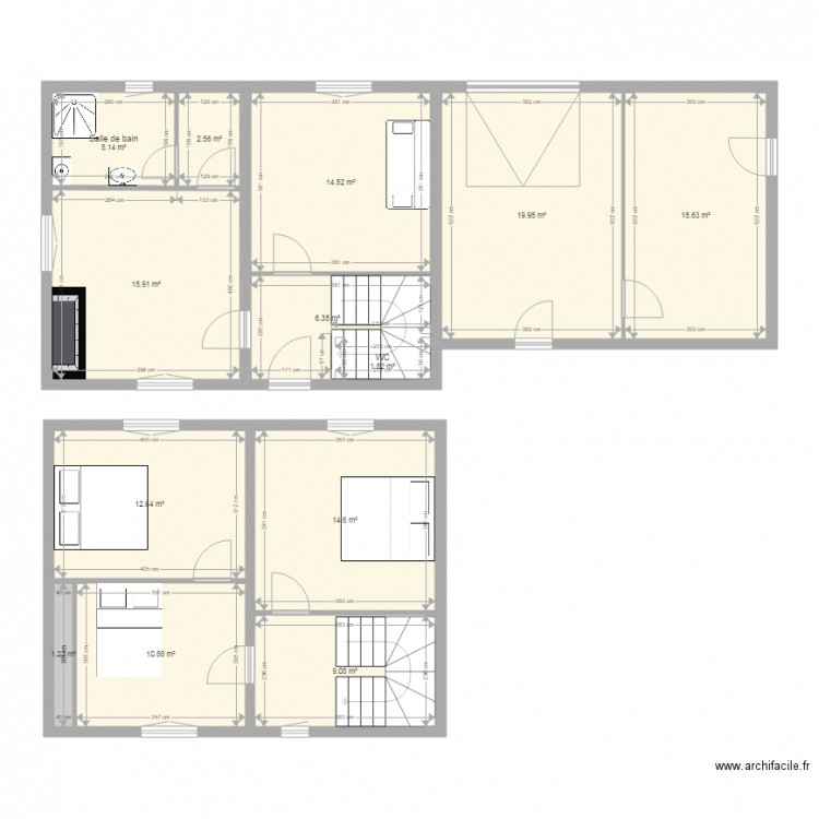 troisgots v1. Plan de 0 pièce et 0 m2