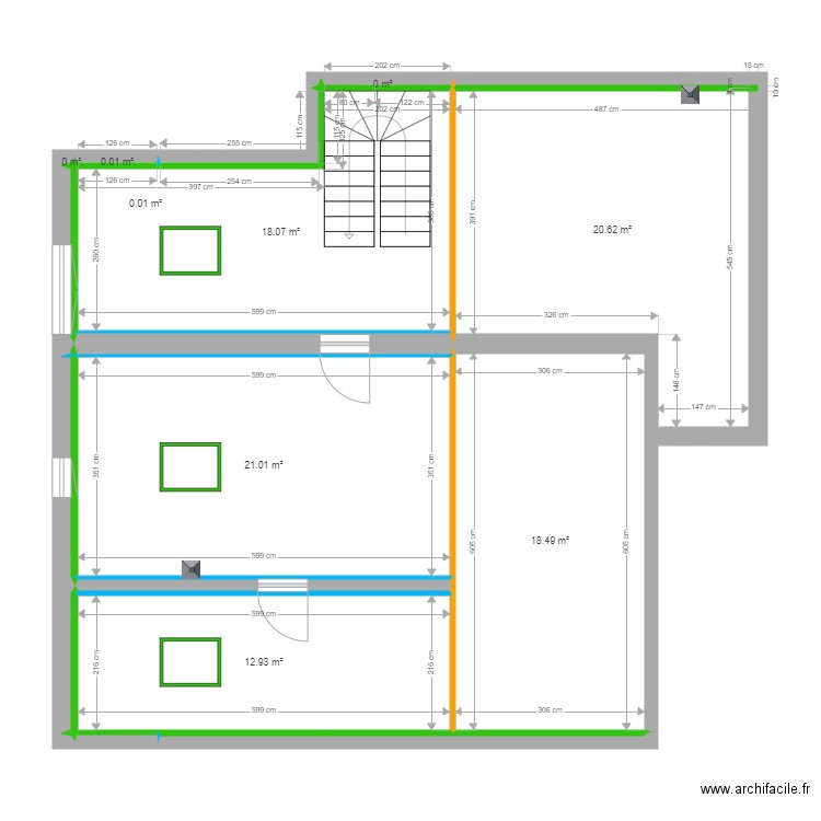 Drujon Projet étage. Plan de 0 pièce et 0 m2