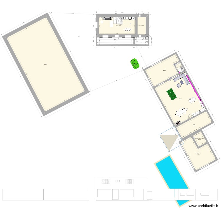 MAISONAMENAGEMENT SANITAIRE. Plan de 11 pièces et 538 m2