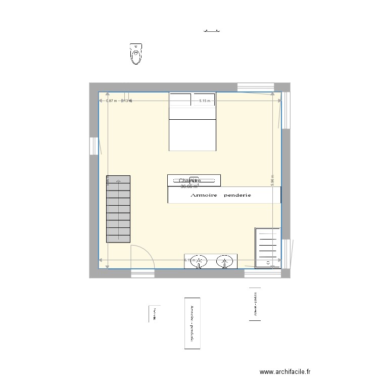 Suite parental 2. Plan de 0 pièce et 0 m2