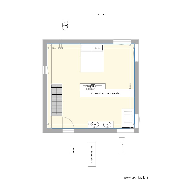 Suite parental 2. Plan de 0 pièce et 0 m2