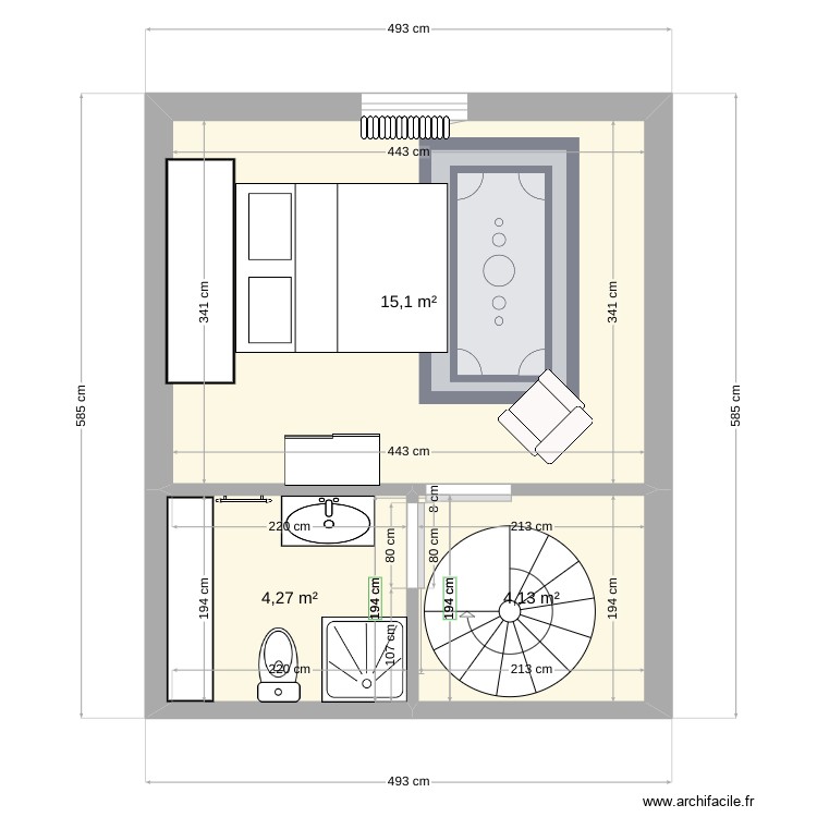 1er &eacute;tage. Plan de 0 pièce et 0 m2