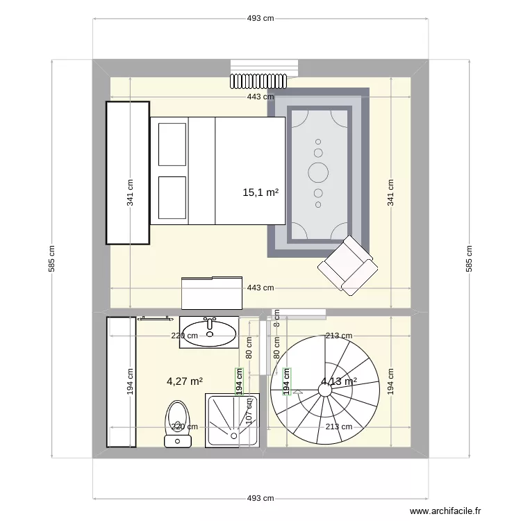 1er &eacute;tage. Plan de 