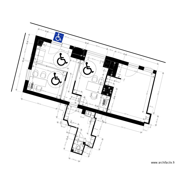 plan de masse projet immobilier Audrey. Plan de 0 pièce et 0 m2