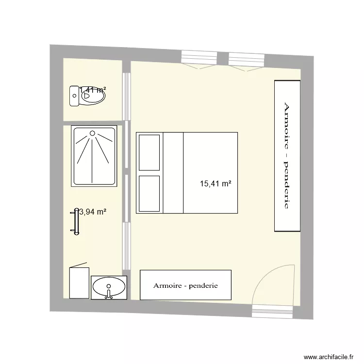 Chambre Bleue. Plan de Chambre Bleue. Plan de