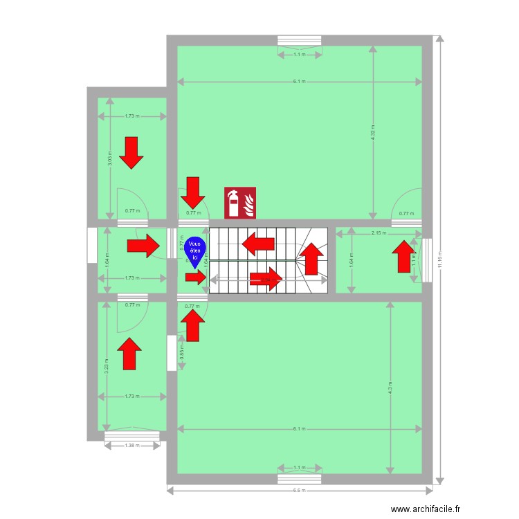 Plan schématique partie B Haut. Plan de 0 pièce et 0 m2