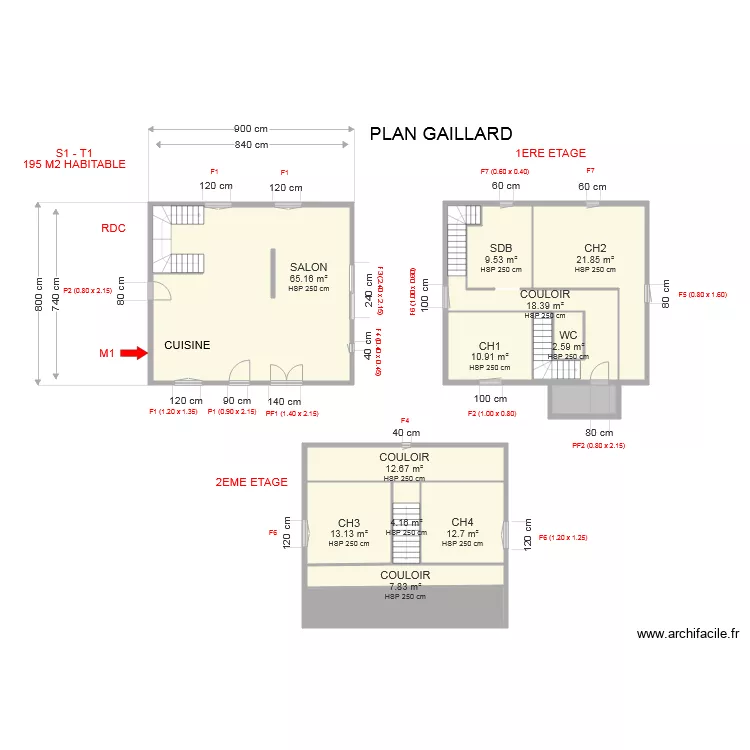PLAN GAILLARD. Plan de 