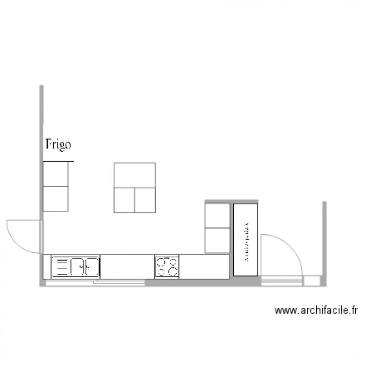 cuisine. Plan de 0 pièce et 0 m2