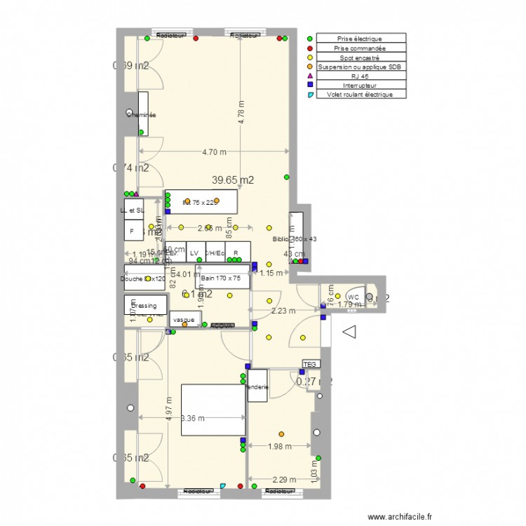 37 Gambetta PROJET définitif option 2 Electrique. Plan de 0 pièce et 0 m2