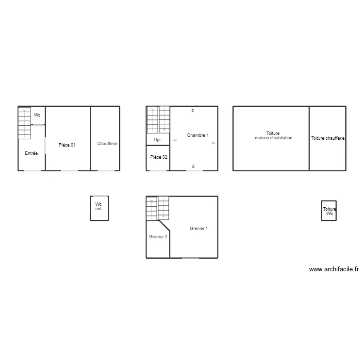 AUDIERNE SASSIGNOL. Plan de 