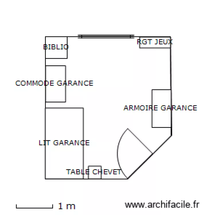CHAMBRE GARANCE 2. Plan de CHAMBRE GARANCE 2. Plan de