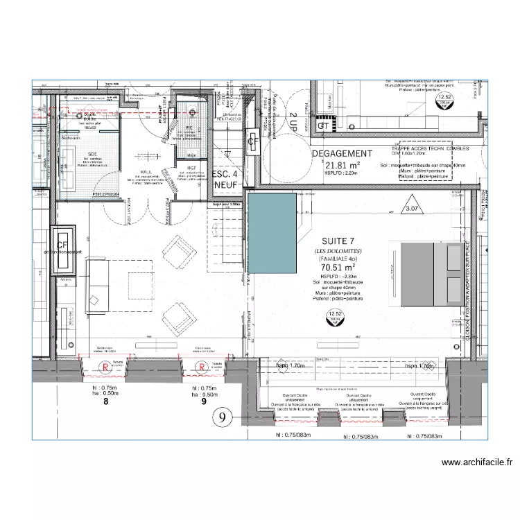 bed 7 not finished. Plan de 