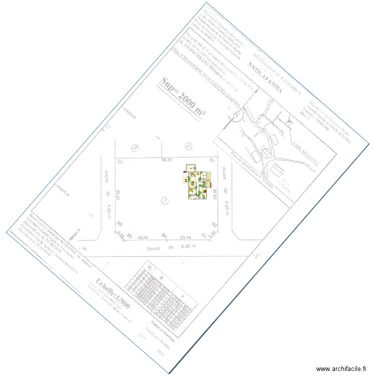 maison cameroun sur terrain. Plan de 0 pièce et 0 m2