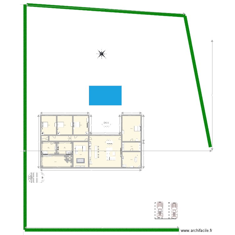 Maison Plateau Elluck. Plan de 14 pièces et 398 m2