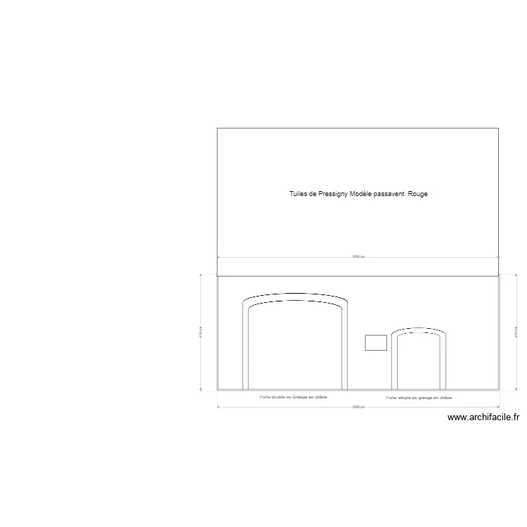 Fa&ccedil;ade de devant avant travaux . Plan de 