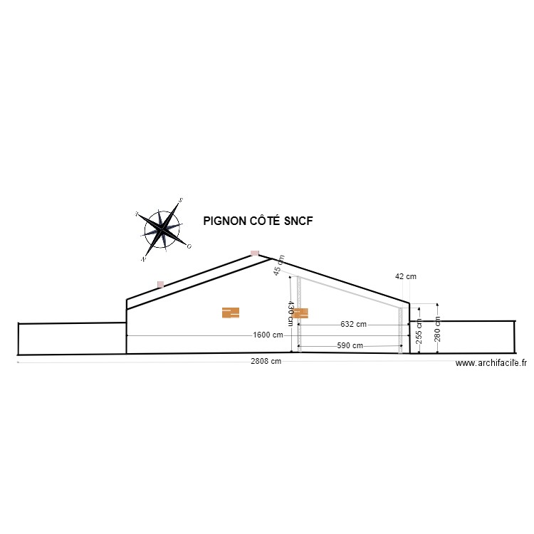 pignon. Plan de 0 pièce et 0 m2