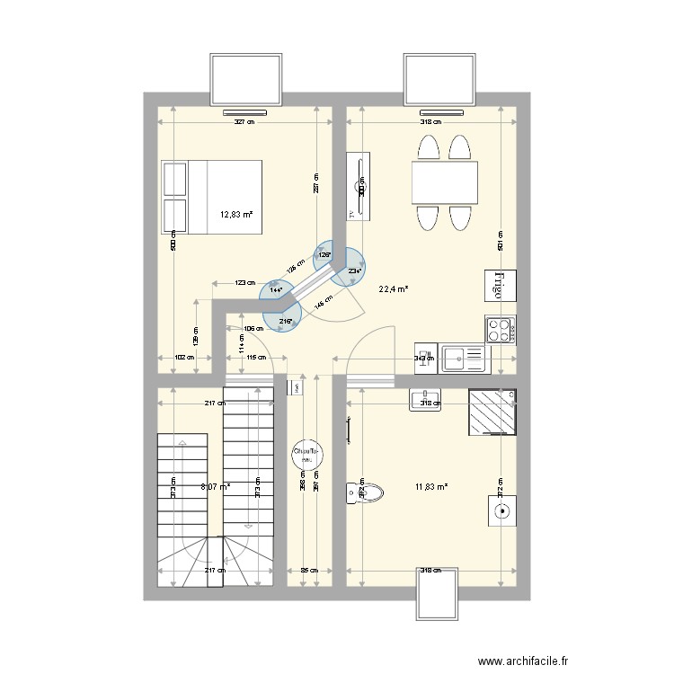 modul hair 3 ieme etage. Plan de 0 pièce et 0 m2