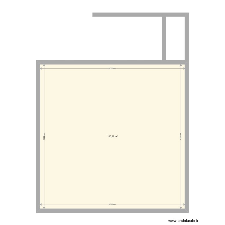 1er étage. Plan de 1 pièce et 100 m2