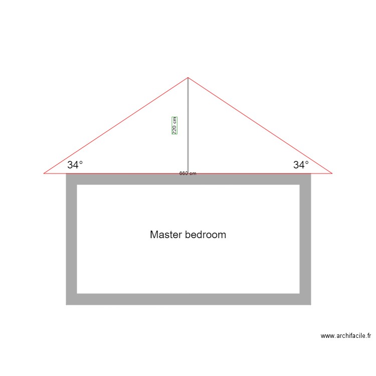 master bedroom roof slope. Plan de 1 pièce et 13 m2