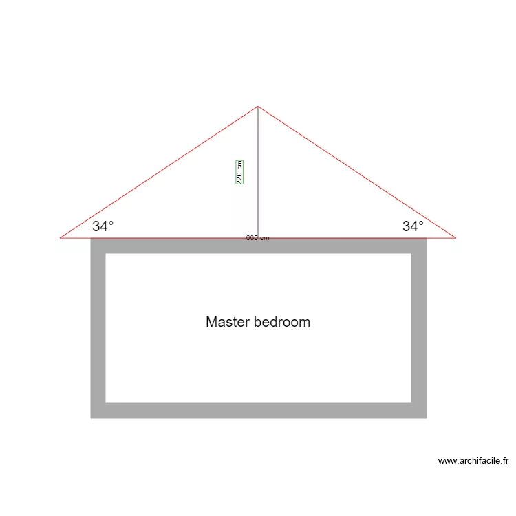master bedroom roof slope. Plan de 