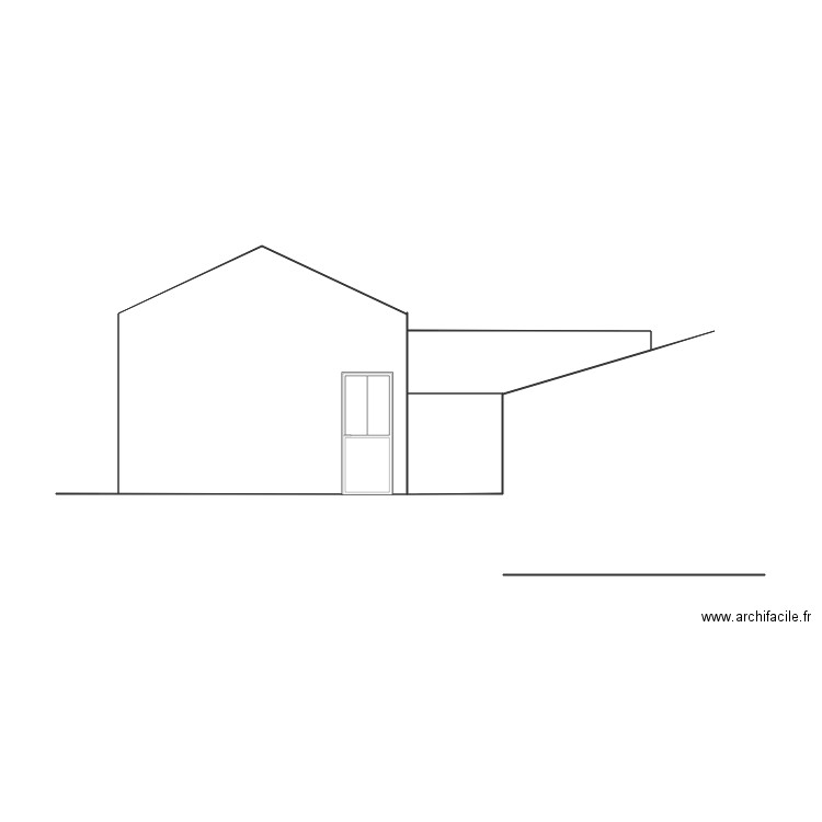 façade ouest. Plan de 0 pièce et 0 m2