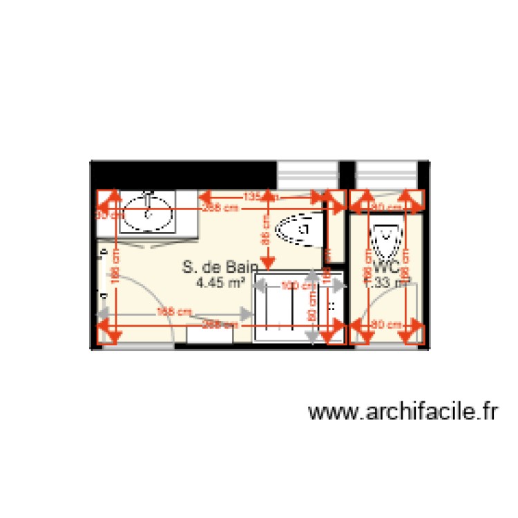 Sanitaires 3. Plan de 0 pièce et 0 m2
