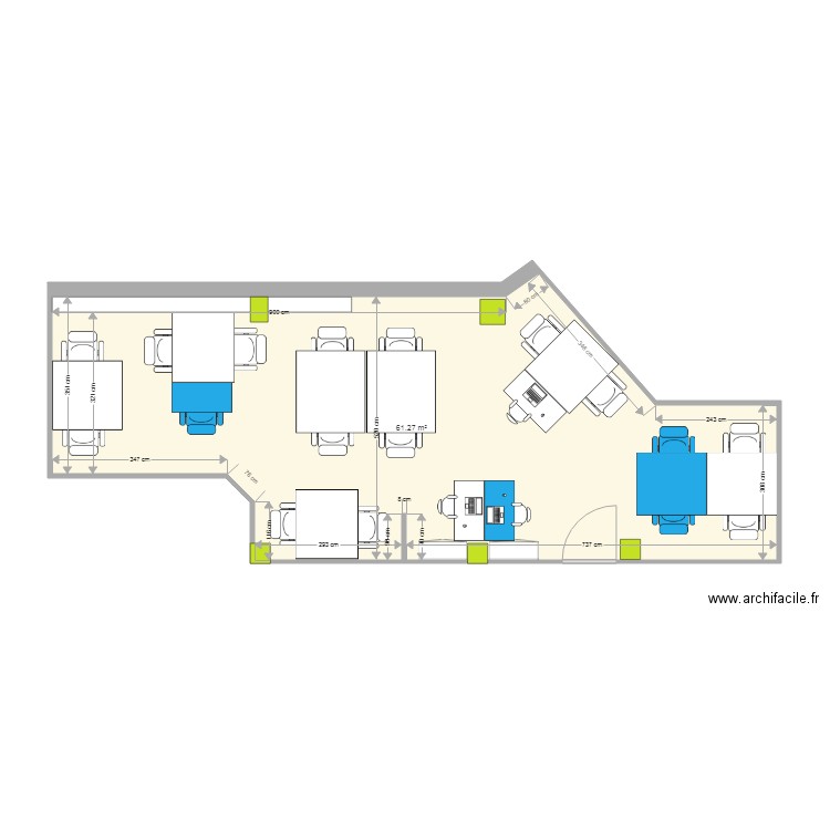 OpenSpace DSI V1 3 places. Plan de 0 pièce et 0 m2