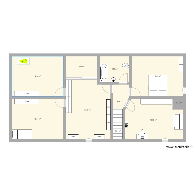 Etage Cormost. Plan de 0 pièce et 0 m2