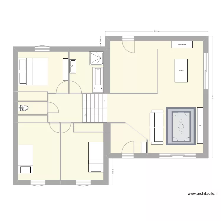 Etage Cormost. Plan de 10 et 92 m² Etage Cormost. Plan de 10 et 92 m²