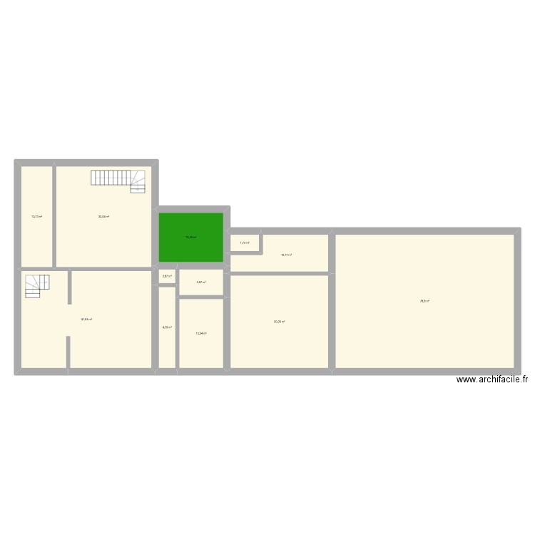Gite II ~ Rez de chaussée. Plan de 0 pièce et 0 m2