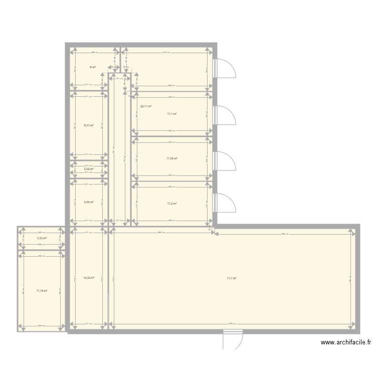 florant larchi 3. Plan de 12 pièces et 182 m2