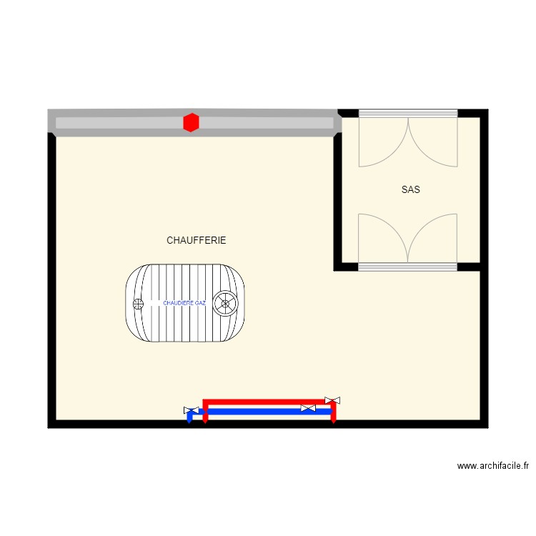 CHAUFFERIE MIRAMAS SALLE DES FETES. Plan de 7 pièces et 45 m2