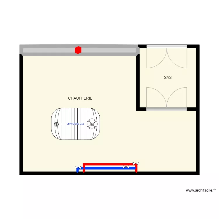 CHAUFFERIE MIRAMAS SALLE DES FETES. Plan de 