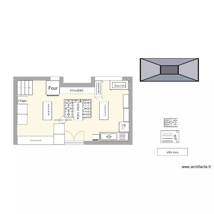 maison michaud cuisine. Plan de 