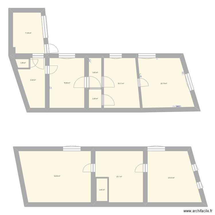 maison neuvilly. Plan de 12 pièces et 166 m2