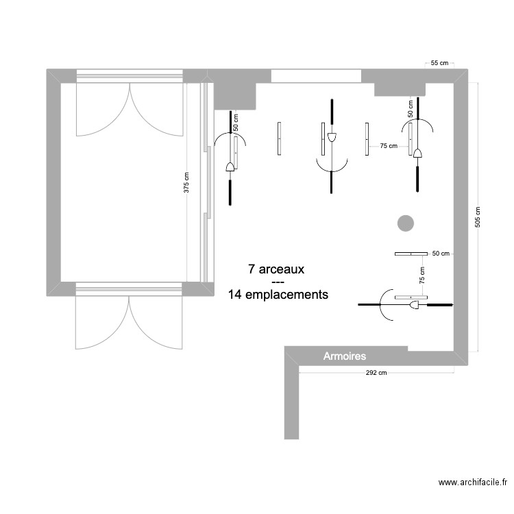 Parking Ogury. Plan de 1 pièce et 10 m2