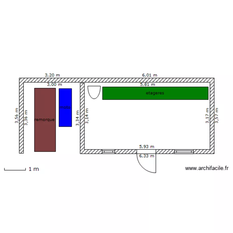 abri de jardin. Plan de 