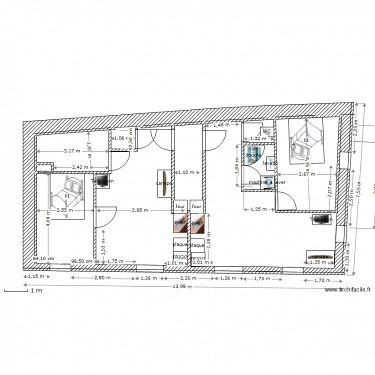  1  Etage. Plan de 0 pièce et 0 m2