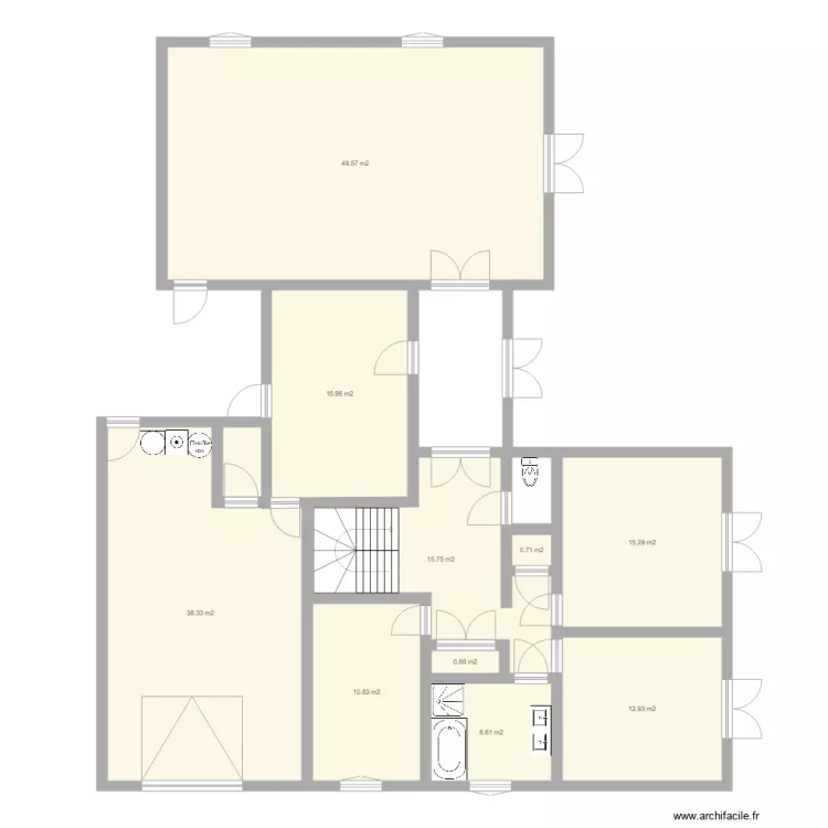 cabane étage. Plan de cabane étage. Plan de