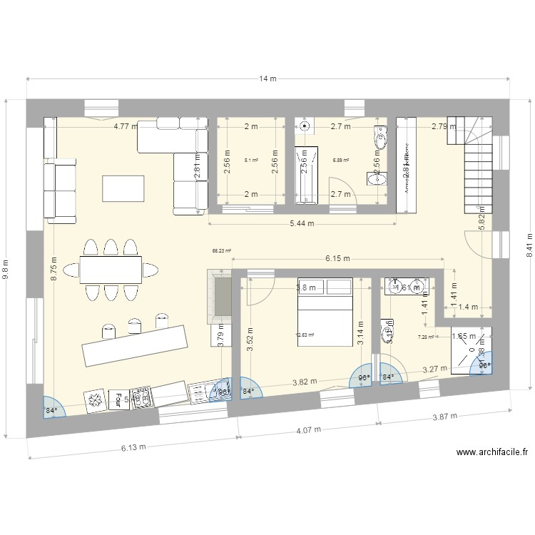 etage. Plan de 0 pièce et 0 m2