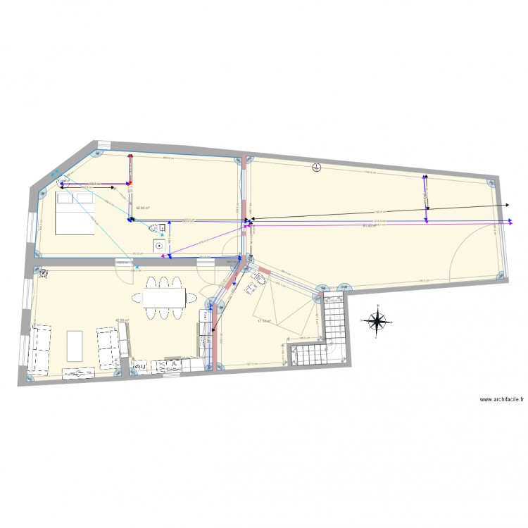 Cuisine RDC. Plan de 0 pièce et 0 m2