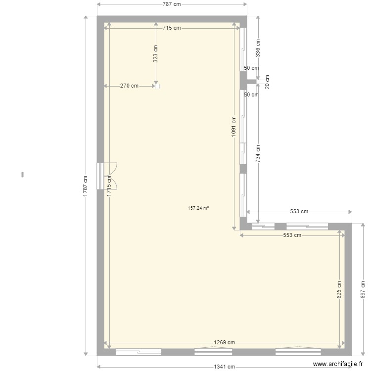 crespieres 200 m2 vide archi. Plan de 1 pièce et 157 m2