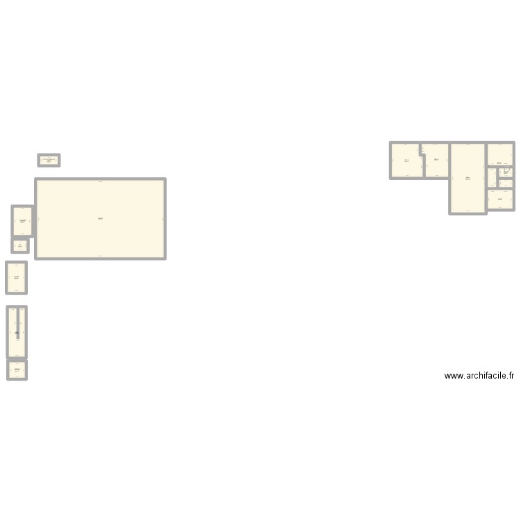 HOTEL BOR. Plan de 13 pièces et 406 m2