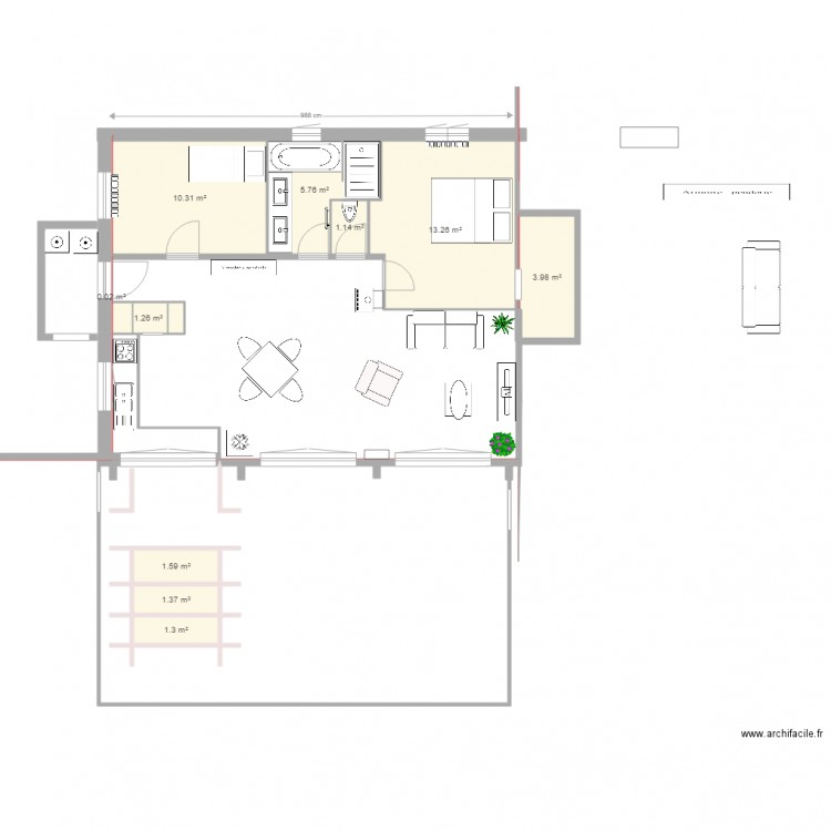 le bon2 canape angle bainoire. Plan de 0 pièce et 0 m2